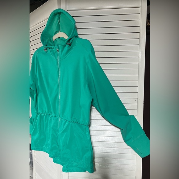 Athletic large (12/14) green zip up hoodie - Picture 2 of 10